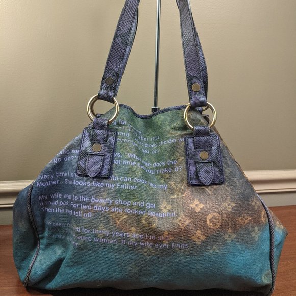 Auth LOUIS VUITTON LV Monogram Richard Prince Heartbreak Jokes $2850 ori… - Picture 2 of 16